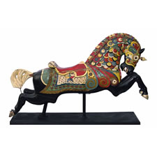 ARMORED CAROUSEL HORSE, MADE BY C.W. PARKER, LEAVENWORTH, KANSAS, ca 1915