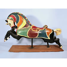 ARMORED CAROUSEL HORSE, MADE BY C.W. PARKER, LEAVENWORTH, KANSAS, ca 1915