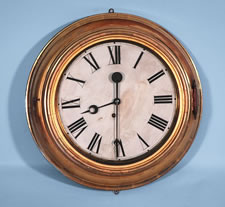 GILDED GALLERY CLOCK, LATE 19TH CENTURY