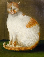 1844 NEOCLASSICAL FOLK PORTRAIT OF A CAT