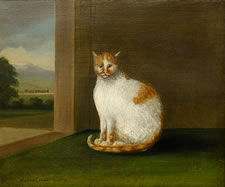 1844 NEOCLASSICAL FOLK PORTRAIT OF A CAT