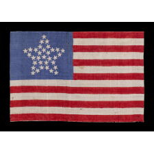 33 STARS IN A "GREAT STAR" PATTER ON A BRILLIANT, ROYAL BLUE CANTON, A RARE AND EXTRAORDINARY EXAMPLE, PRE-CIVIL WAR THROUGH THE WAR'S OPENING YEAR, 1859-1861, OREGON STATEHOOD