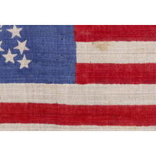 33 STARS IN A "GREAT STAR" PATTER ON A BRILLIANT, ROYAL BLUE CANTON, A RARE AND EXTRAORDINARY EXAMPLE, PRE-CIVIL WAR THROUGH THE WAR'S OPENING YEAR, 1859-1861, OREGON STATEHOOD