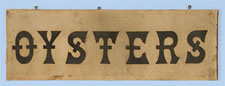 19th CENTURY OYSTERS TRADE SIGN