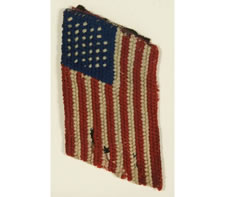 34 STAR AMERICAN FLAG NEEDLEPOINT PENWIPE, 1861-63, CIVIL WAR PERIOD