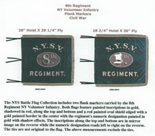 34 STARS IN A DOUBLE WREATH MEDALLION, 1861-1863, A FORKED SWALLOWTAIL GUIDON BATTLE FLAG OF THE 8TH NEW YORK HEAVY ARTILLERY, COMPANY K, RAISED IN NEW YORK CITY