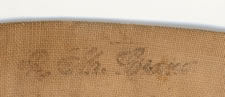 35 STARS, CIVIL WAR PERIOD, 1863-65, SIGNED "J.H. CRANE", CORNFLOWER BLUE CANTON