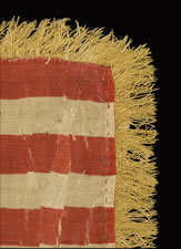 35 STARS, 1863-65, CIVIL WAR PERIOD, RARE GREAT STAR PATTERN & GOLD SILK FRINGE, CIVIL WAR PERIOD, WEST VIRGINIA STATEHOOD