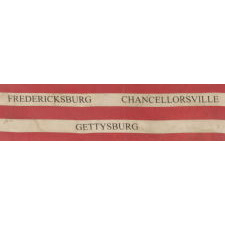 35 STARS IN A DOUBLE WREATH PATTERN ON A CIVIL WAR VETERAN'S FLAG WITH OVERPRINTED BATTLE HONORS OF THE NEW YORK 71ST VOLUNTEER INFANTRY