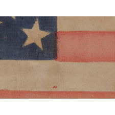 35 STARS IN A MEDALLION CONFIGURATION WITH A LARGE, HALOED CENTER STAR, CIVIL WAR PERIOD, WEST VIRGINIA STATEHOOD, 1863-65