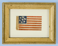 7 STARS, A CONFEDERATE SYMPATHIZER FLAG, CIVIL WAR PERIOD, 1861-1865