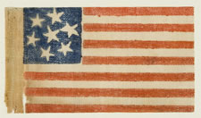 7 STARS, A CONFEDERATE SYMPATHIZER FLAG, CIVIL WAR PERIOD, 1861-1865