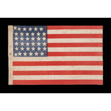 36 STAR FLAG OF THE CIVIL WAR ERA WITH AN EXTREMELY SCARCE STAR CONFIGURATION THAT DISPLAYS A “U” FOR UNION, NEVADA STATEHOOD, 1864-1867