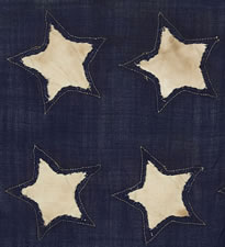 36 STARS, 1864-67, CIVIL WAR ERA, WITH MARKINGS FROM THE 7th REGIMENT, NEW YORK VOLUNTEERS