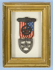 GRAPHIC MEDAL FROM THE PATRIOTIC ORDER SONS OF AMERICA, 1876-1900