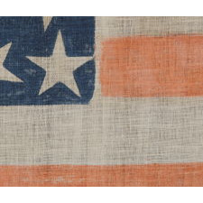38 LARGE STARS WITH SCATTERED POSITIONING ON A LARGE SCALE PARADE FLAG, COLORADO STATEHOOD, 1876-1889