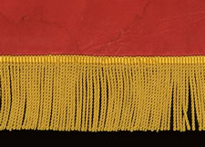 38 STAR FLAG WITH GILT-PAINTED STARS IN A MEDALLION CONFIGURATION, AN INDIAN WARS ERA BATTLE FLAG, 1876-1889, COLORADO STATEHOOD, HAND-SEWN SILK WITH GOLD FRINGE