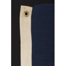 38 STAR FLAG WITH HAND-SEWN STARS, IN AN UNUSUALLY CONFINED PATTERN OF JUSTIFIED ROWS, ON AN ANTIQUE AMERICAN FLAG IN A SMALL SCALE FOR THE PERIOD, 1876-1889, COLORADO STATEHOOD