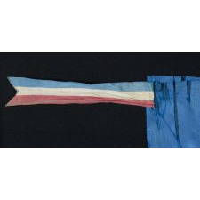 38 STAR FLAG, MADE OF SILK WITH 12 STRIPES AND THREE DIFFERENT STYLES OF HAND-EMBROIDERED STARS, ARRANGED TO REFLECT THE NUMBER OF NORTHERN AND SOUTHERN SUPPORTING STATES DURING THE CIVIL WAR, AND RESULTING IN ONE OF THE MOST RARE STAR CONFIGURATIONS EXTANT AMONG SURVIVING EXAMPLES, COLORADO STATEHOOD, 1876-1889
