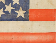 38 STARS, 1876-1889, COLORADO STATEHOOD, A LARGE PARADE WITH A DOUBLE-WREATH PATTERN AND A HUGE CENTER STAR