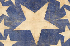 38 STARS, 1876-1889, COLORADO STATEHOOD, A LARGE PARADE WITH A DOUBLE-WREATH PATTERN AND A HUGE CENTER STAR