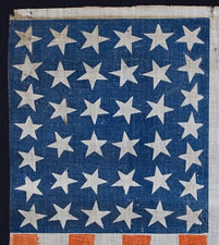 38 STARS, 1876-1889,  SIGNED "WILLIAMS" ON THE REVERSE, COLORADO STATEHOOD