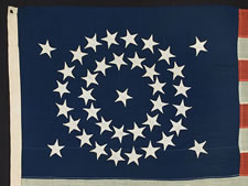 38 STARS, 1876-89, COLORADO STATEHOOD, MEDALLION CONFIGURATION, RARE SMALL SIZE