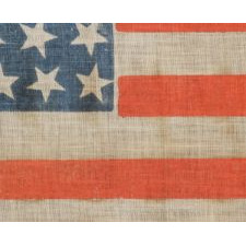 38 STARS, COLORADO STATEHOOD, 1876-1889, WITH SCATTERED STAR POSITIONING AND BRILLIANT SUNFIRE RED STRIPES