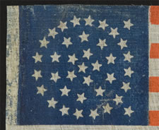 38 STARS, COLORADO STATEHOOD, MEDALLION CONFIGURATION WITH 2 OUTLIERS, 1876-1889