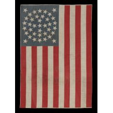 38 STARS IN A DOUBLE WREATH PATTERN WITH A CROSS OF STARS IN THE CENTER, A RARE VARIATION, 1876-1889, COLORADO STATEHOOD