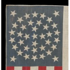 38 STARS IN A DOUBLE WREATH PATTERN WITH A CROSS OF STARS IN THE CENTER, A RARE VARIATION, 1876-1889, COLORADO STATEHOOD