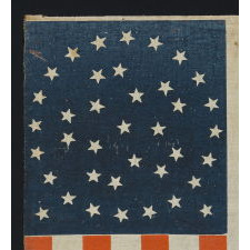 38 STARS IN AN EXCEPTIONALLY RARE "GREAT-STAR-IN-A-WREATH" CONFIGURATION, 1876-1889, COLORADO STATEHOOD