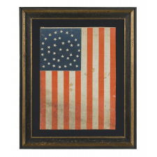 38 STARS IN AN EXCEPTIONALLY RARE "GREAT-STAR-IN-A-WREATH" CONFIGURATION, 1876-1889, COLORADO STATEHOOD