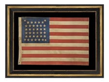 38 STARS IN AN EXTREMELY RARE "BEEHIVE" CONFIGURATION, AN EXTRAORDINARY EXAMPLE, 1876-1889, COLORADO STATEHOOD