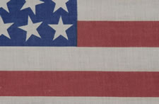 38 STARS IN AN EXTREMELY RARE PATTERN THAT BEARS A CLUSTER OF 6 SMALL STARS WITHIN A LINEAL PATTERN OF LARGER STARS, 1876-1889, COLORADO STATEHOOD