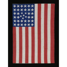 38 STARS IN AN EXTREMELY RARE PATTERN THAT BEARS A CLUSTER OF 6 SMALL STARS WITHIN A LINEAL PATTERN OF LARGER STARS, 1876-1889, COLORADO STATEHOOD