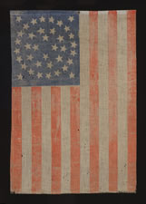 38 STARS IN AN EXTREMELY RARE VARIANT OF THE MEDALLION CONFIGURATION THAT HAS A DIAMOND OF STARS IN THE CENTER, COLORADO STATEHOOD, 1876-1889