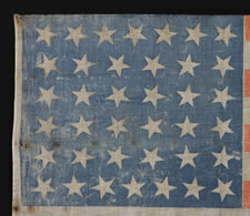 38 STARS ON A LARGE SCALE PARADE FLAG, COLORADO STATEHOOD, 1876-1889
