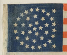 38 STARS, MEDALLION CONFIGURATION WITH 2 OUTLIERS, COLORADO STATEHOOD, 1876-188