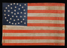 38 STARS IN A MEDALLION CONFIGURATION WITH 2 OUTLIERS, AN EXTRAORDINARILY LARGE AND SCARCE SIZE, COLORADO STATEHOOD, 1876-1889