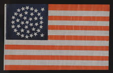 38 STARS IN A MEDALLION CONFIGURATION WITH 2 OUTLIERS, COLORADO STATEHOOD, 1876-1889