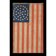 38 STARS IN A MEDALLION CONFIGURATION WITH 2 OUTLIERS, COLORADO STATEHOOD, 1876-1889, A LARGE EXAMPLE WITH BOLD COLORATION