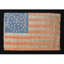 38 STARS IN A MEDALLION CONFIGURATION WITH 2 OUTLIERS, COLORADO STATEHOOD, 1876-1889, A LARGE EXAMPLE WITH ENDEARING WEAR FROM EXTENDED USE