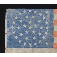 38 STARS IN A MEDALLION CONFIGURATION WITH 2 OUTLIERS, COLORADO STATEHOOD, 1876-1889, A LARGE EXAMPLE WITH ENDEARING WEAR FROM EXTENDED USE