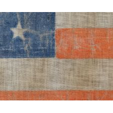 38 STARS IN A MEDALLION CONFIGURATION WITH 2 OUTLIERS, COLORADO STATEHOOD, 1876-1889, A LARGE EXAMPLE WITH ENDEARING WEAR FROM EXTENDED USE