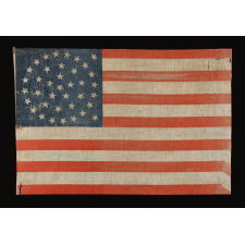 38 STARS IN A MEDALLION CONFIGURATION WITH 2 OUTLIERS, COLORADO STATEHOOD, 1876-1889, A LARGE EXAMPLE WITH BOLD COLORATION