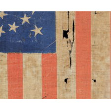 38 STARS IN A MEDALLION CONFIGURATION WITH 2 OUTLIERS, COLORADO STATEHOOD, 1876-1889, A WELL-WORN EXAMPLE WITH BOLD COLORATION