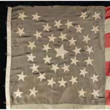 38 STARS IN A MEDALLION CONFIGURATION WITH A RARE GROUPING OF 3 STARS IN EACH CORNER, 1876-1889, COLORADO STATEHOOD