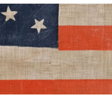 38 STARS, MEDALLION CONFIGURATION WITH 2 OUTLIERS, AN EXTRAORDINARILY LARGE AND SCARCE SIZE, COLORADO STATEHOOD, 1876-1889