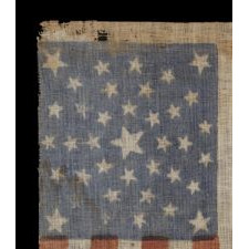 38 STARS IN A "SUMMER SKY" MEDALLION, A RARE EXAMPLE, COLORADO STATEHOOD, 1876-1889